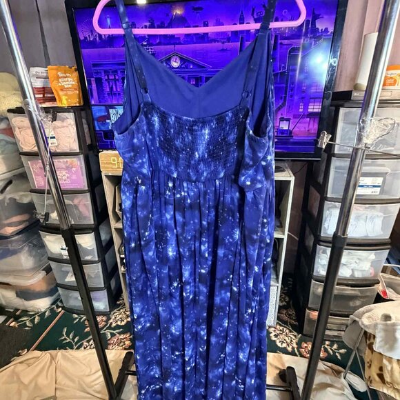 Torrid Size 4 Ladder Trimmed Maxi Dress - Chiffon Galaxy Blue - Picture 9 of 11
